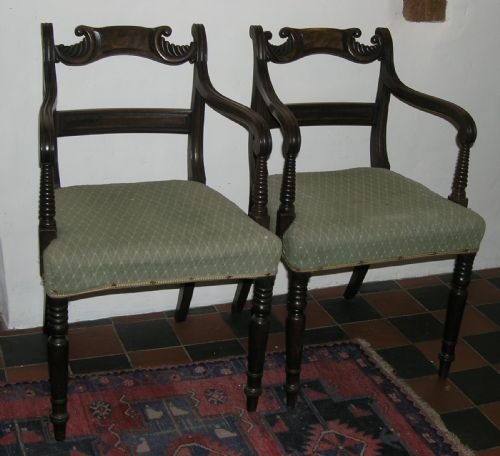 Pair Regency Period Arm Chairs