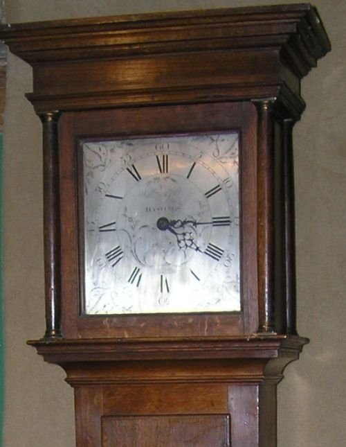 fig 1. Nice Original 18th Cent Oak Longcase Clock