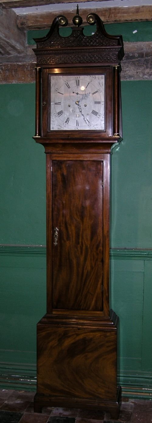fig 1. 18th Cent Mahogany Longcase Clock