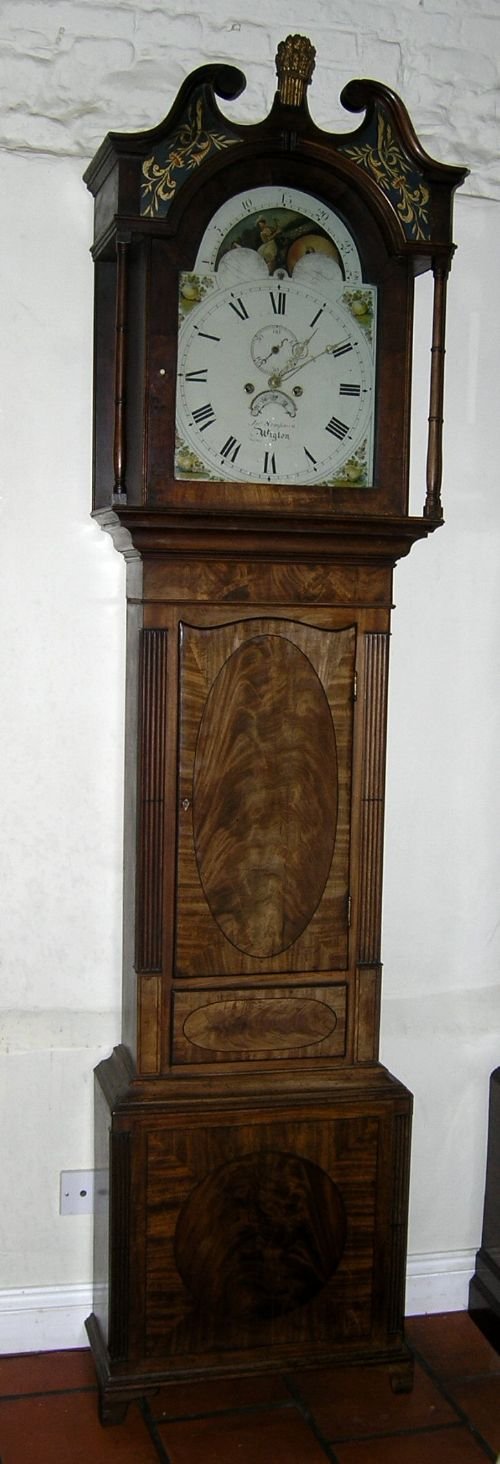 Geo III Mahogany Moondial Longcase Clock