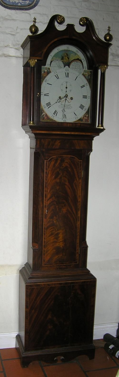 fig 1. Geo III Moon Dial Longcase Clock