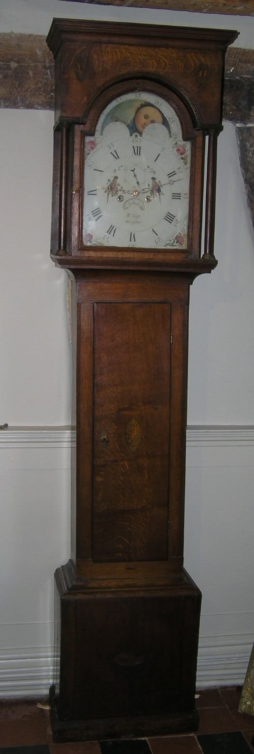 George III Oak Longcase Clock with Moon Dial