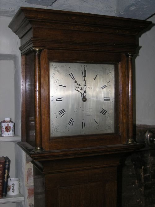 fig 1. Small Oak Cottage Longcase Clock