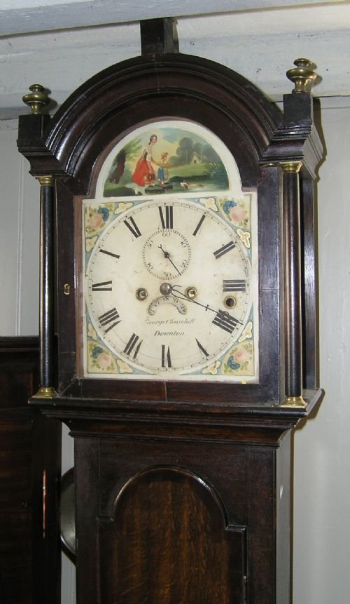 19th Cent Oak 8 Day Longcase Clock