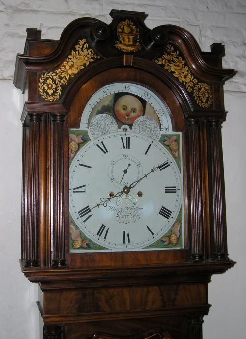 19th Cent Mahogany Longcase Clock