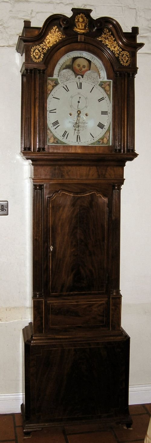 fig 1. 19th Cent Mahogany Longcase Clock