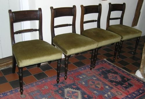 4 Regency Rope Back Dinning Chairs