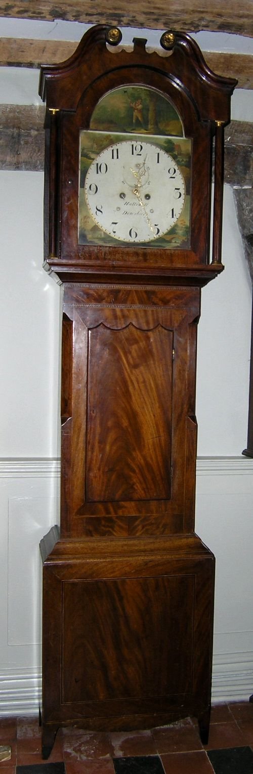 fig 1. 19th Cent Mahogany 8 Day Longcase Clock
