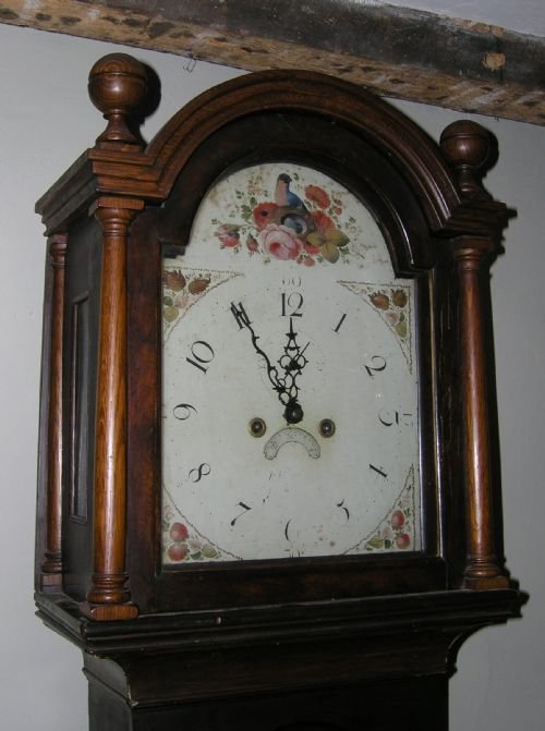 Geo III Oak Longcase Clock