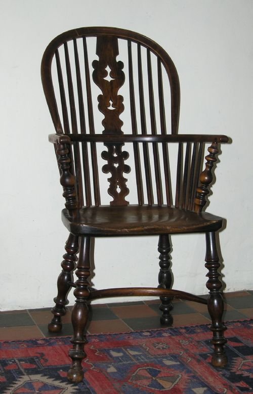 Exceptional Fruitwood and Elm Windsor Chair
