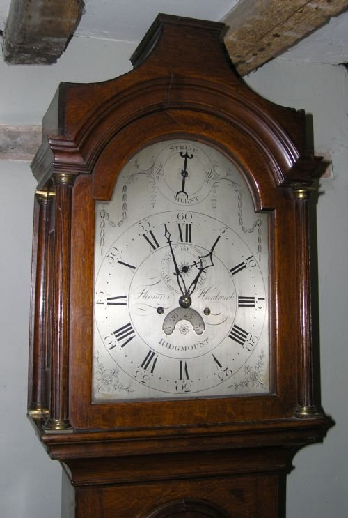 fig 1. 18th Cent Oak Longcase Clock