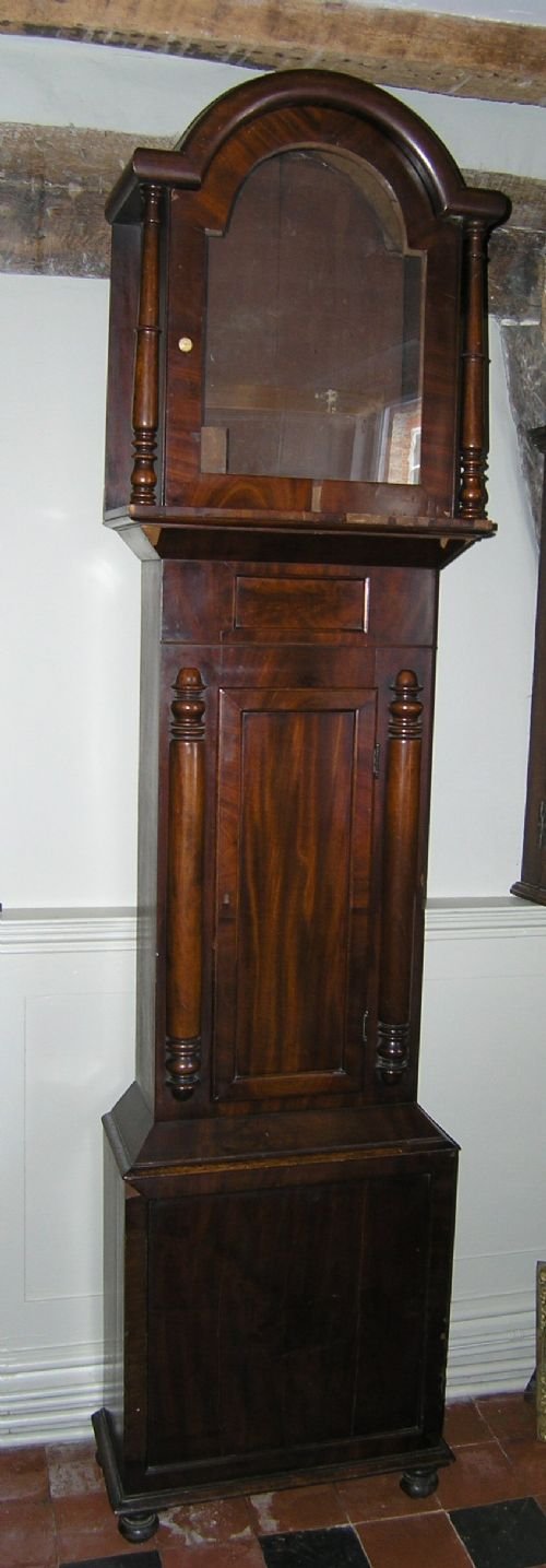 19th Cent Mahogany Longcase Clock Case