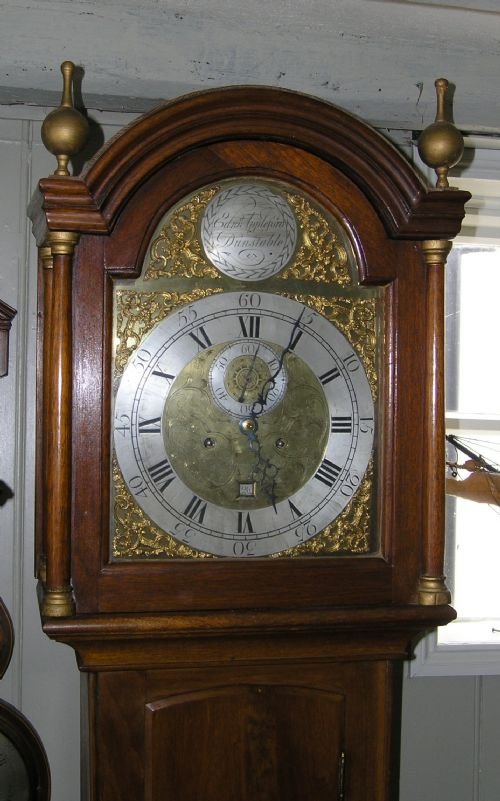 fig 1. Small 18th Cent Mahogany Longcase Clock