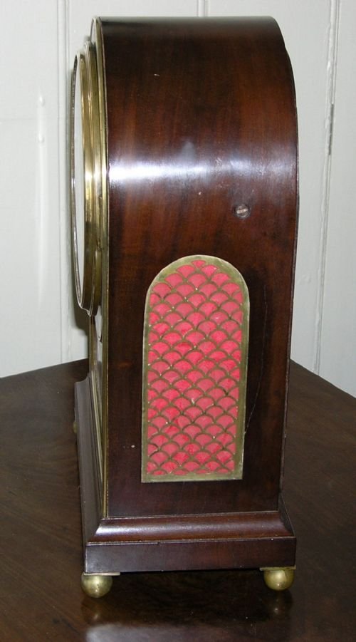 fig 1. 19th Cent Mahogany Fusee Bracket Clock