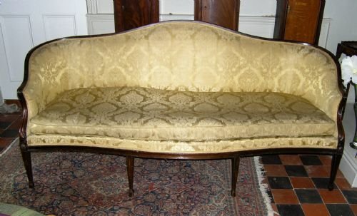 Hepplewhite Mahogany Framed Sofa