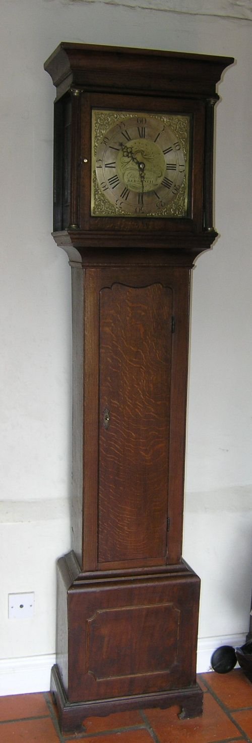 fig 1. 18th Cent Oak Longcase Clock