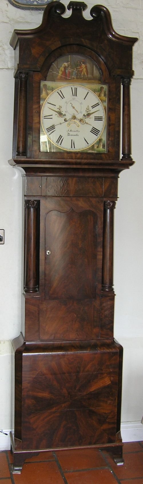 Impressive Early 19th Cent Mahogany Longcase Clock