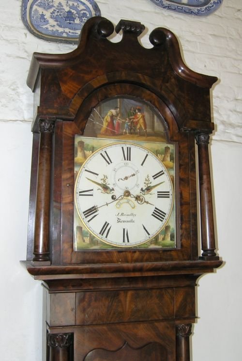 fig 1. Impressive Early 19th Cent Mahogany Longcase Clock