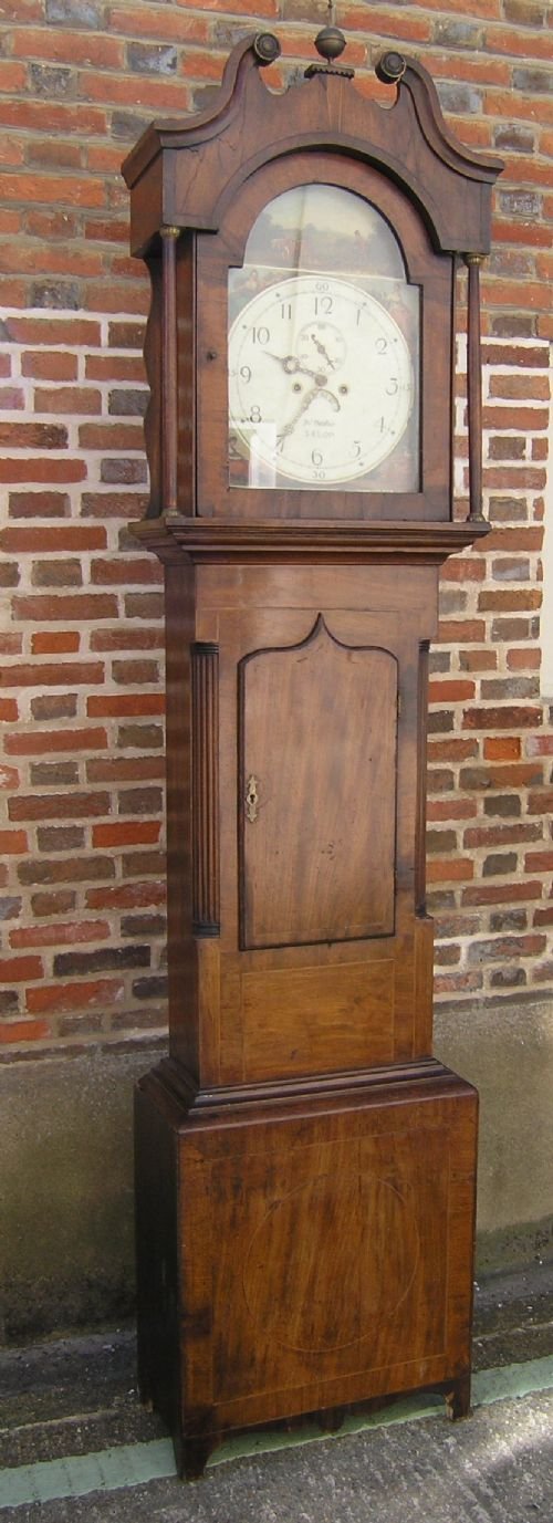 Late 18th Cent Mahogany Longcase Clock