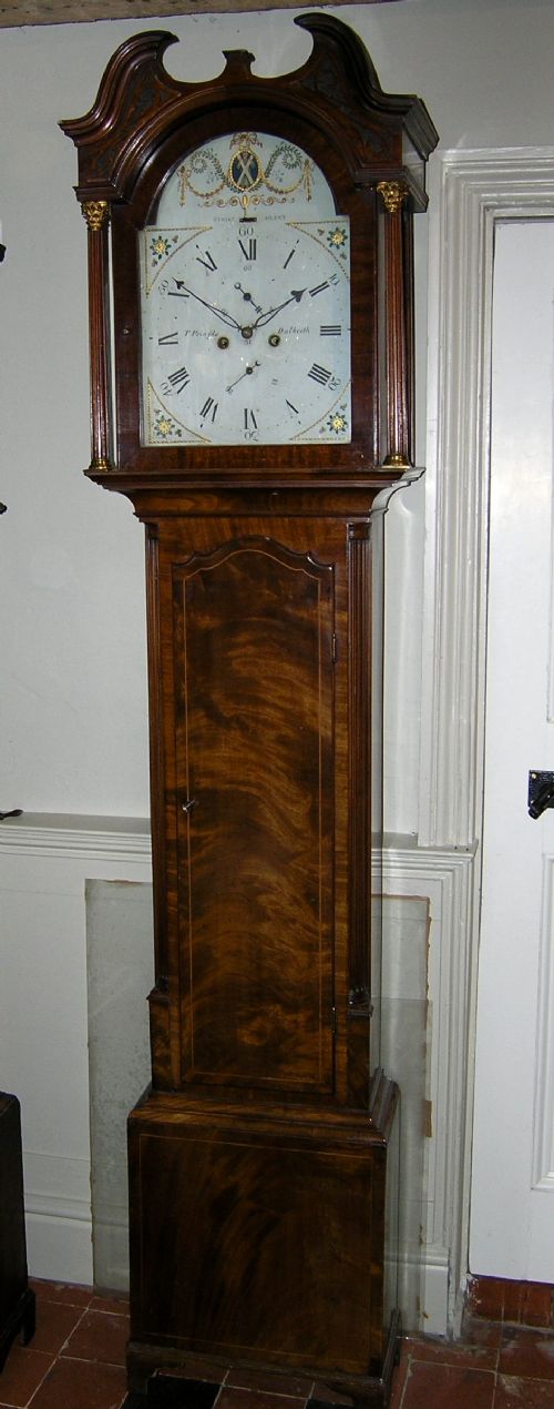19th Cent Mahogany Longcase Clock