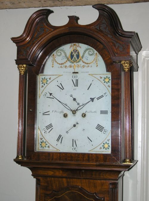 fig 1. 19th Cent Mahogany Longcase Clock
