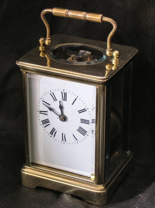 19th Cent Brass Striking Carriage Clock