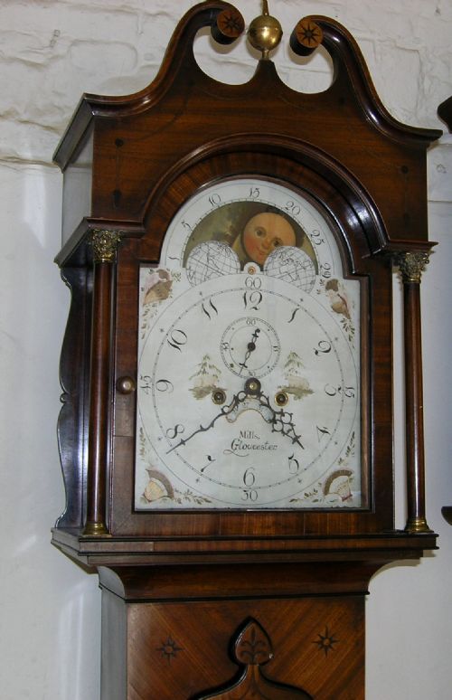 fig 1. Exceptional Early 19th Cent Mahogany Longcase Clock