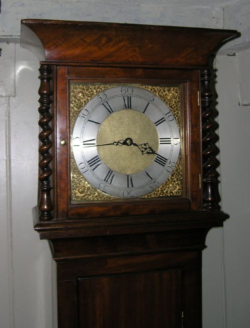 fig 1. Small Mahogany Longcase Clock
