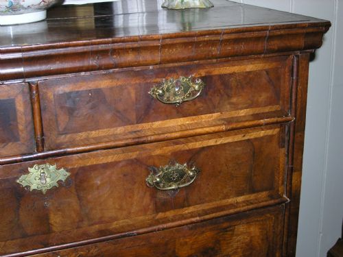 fig 1. Early 18th Cent Walnut Chest on Stand