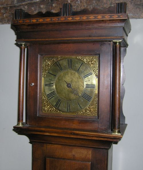 fig 1. Early 18th Cent Walnut Longcase Clock