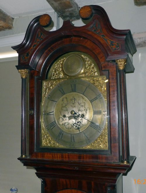 fig 1. 18th cent Mahogany Longcase Clock