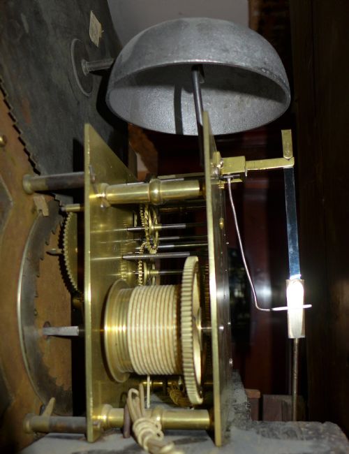 fig 2. 18th Cent Oak Moon Dial Longcase Clock