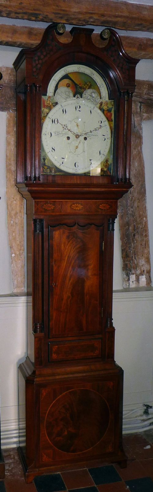 Fine Geo III Mahogany Longcase Clock