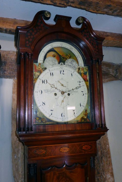 fig 1. Fine Geo III Mahogany Longcase Clock