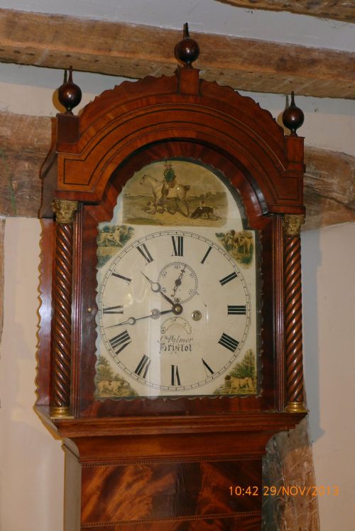 fig 1. 19th Cent Mahogany 8 Day Longcase Clock
