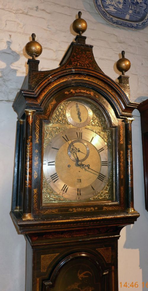 Good 18th Cent Lacquer Longcase Clock