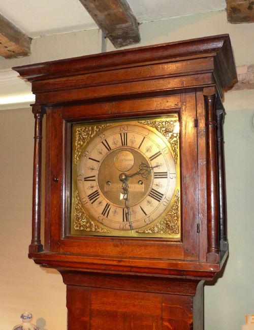 fig 1. 18th Cent Oak 8 Day Longcase Clock