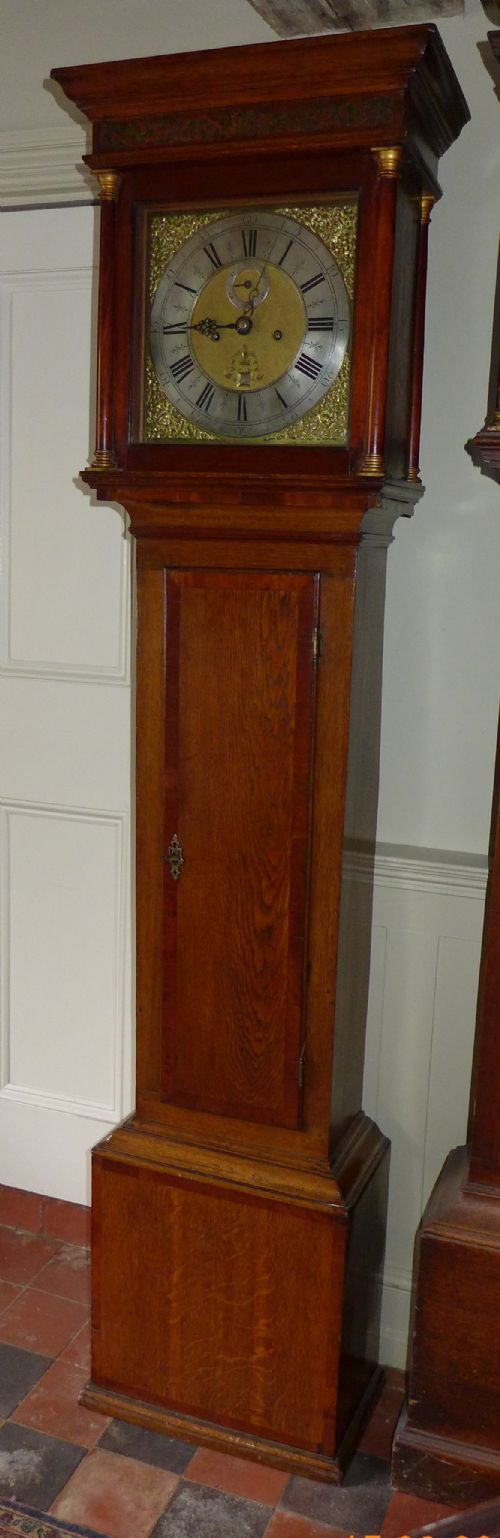 Nice 18th Cent Oak, 8 Day Longcase Clock