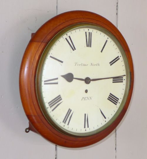 19th Cent Mahogany Fusee Dial Clock