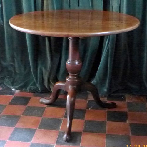 Good 18th Cent Mahogany Tripod Table