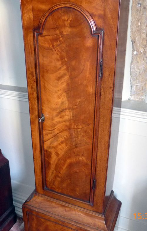 fig 2. Small 18th Cent Mahogany Longcase Clock