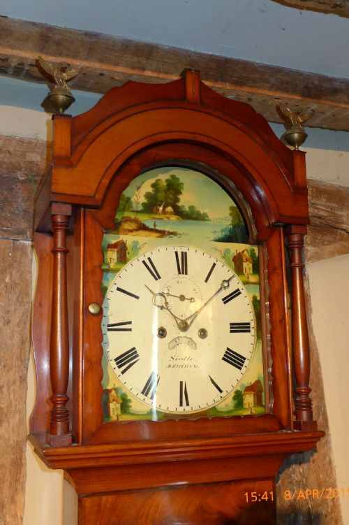 fig 1. Nice Original 19th Cent Welsh Longcase Clock