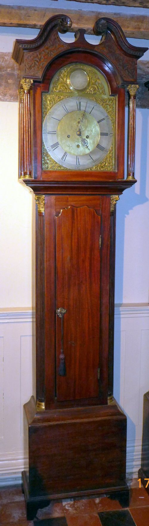 fig 1. 18th Cent Scottish Mahogany Longcase Clock