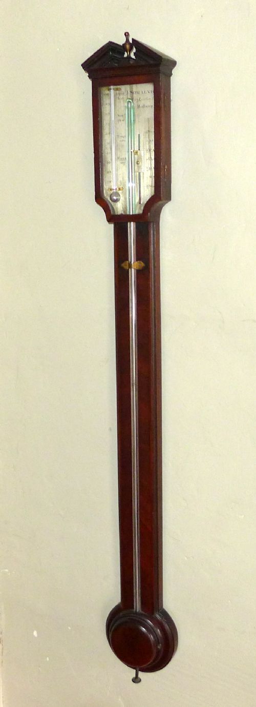 Georgian Mahogany Stick Barometer