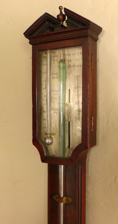 fig 1. Georgian Mahogany Stick Barometer 