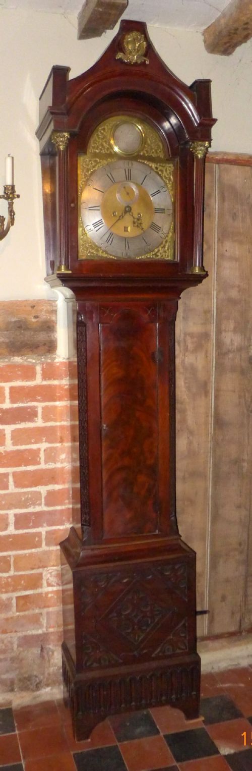 19th Cent Mahogany 8 Day Longcase Clock