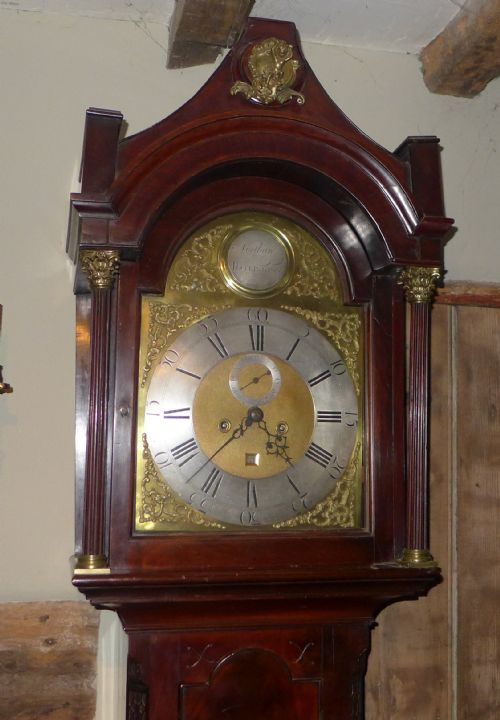 fig 1. 19th Cent Mahogany 8 Day Longcase Clock