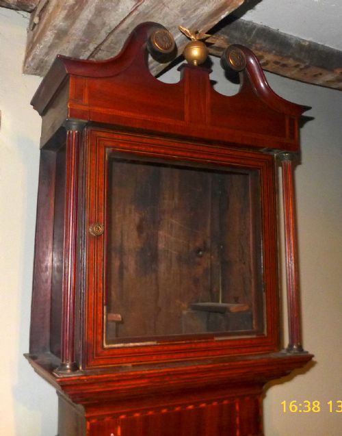 fig 1. Early 19th Cent Oak & Mahogany Longcase Clock Case