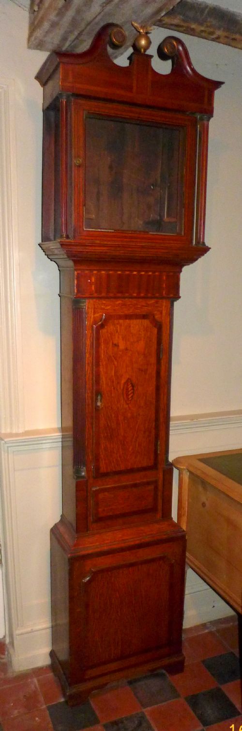 Early 19th Cent Oak & Mahogany Longcase Clock Case