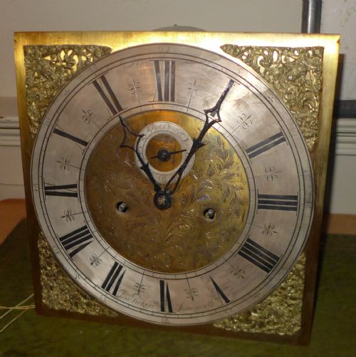 18th Cent 8 Day Longcase Clock Movement with Brass Dial